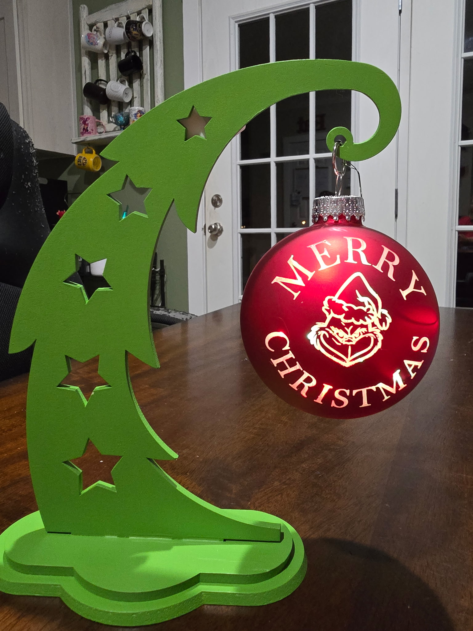 Red personalized Christmas ornament