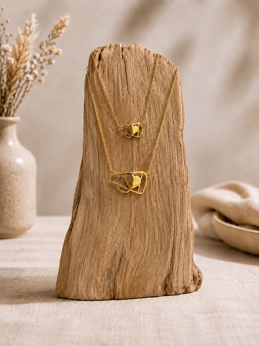 Gold megaphone jewelry